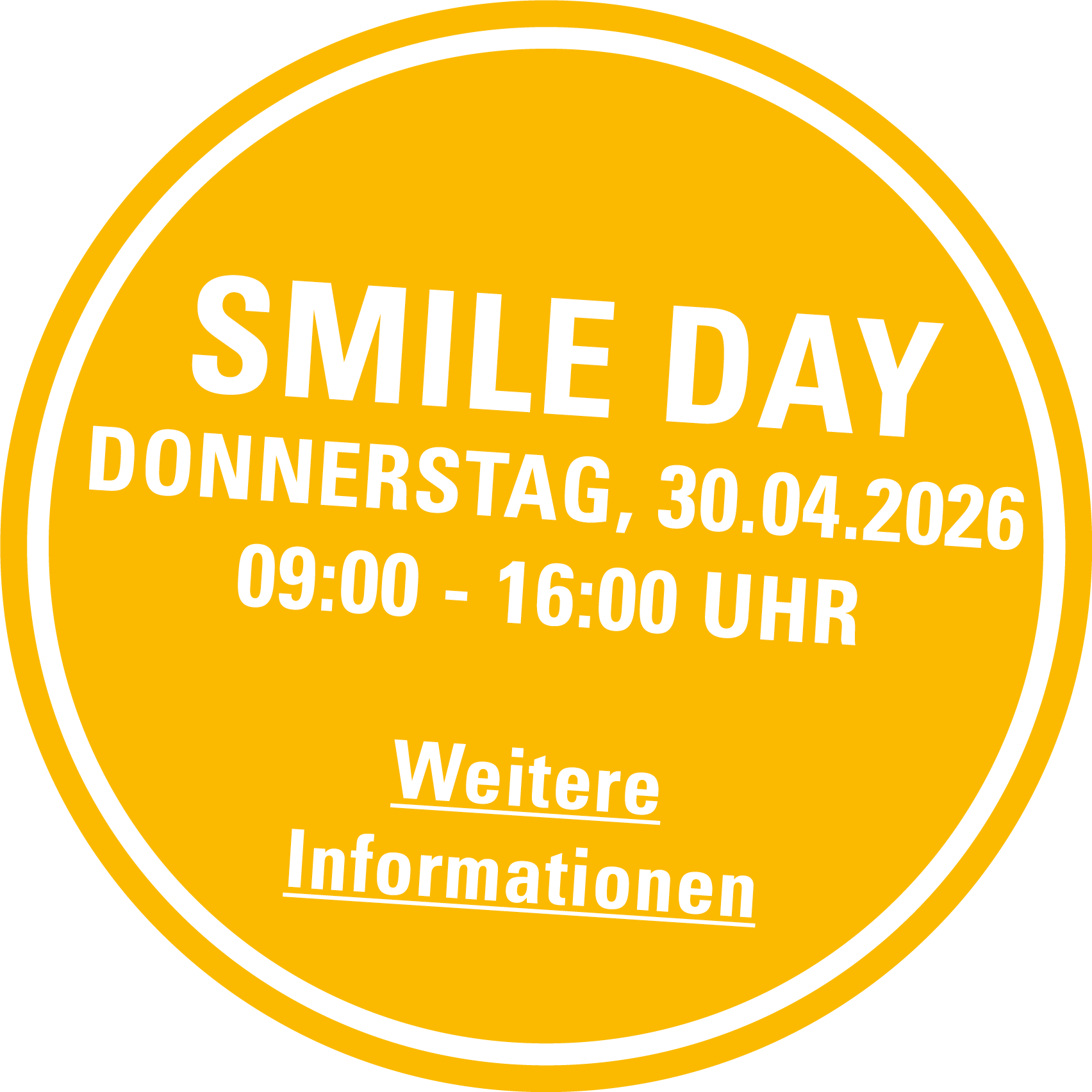 Jetzt zum Smile Day am 30.04.26 anmelden.